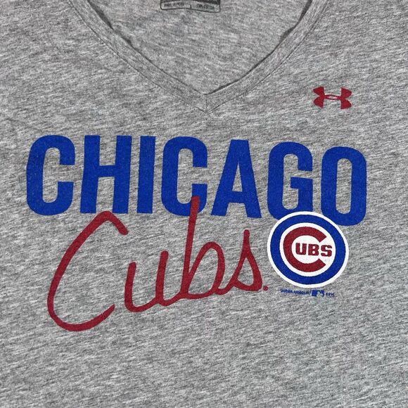 Under Armour Charged Heatgear Chicago Cubs MLB T-Shirt Women's Large - Picture 3 of 4